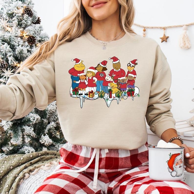 Arthur And Friends Shirt, Arthur's Perfect Christmas Sweatshirt, Arthur TV Show Christmas T-shirt, DW Christmas Hoodies, Merry Christmas