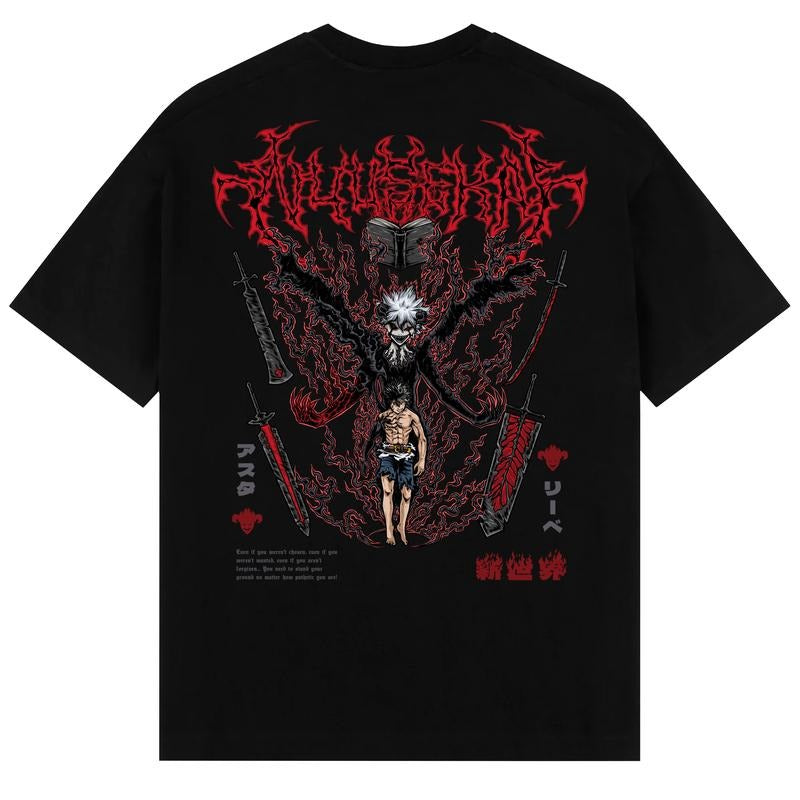 Asta x Liebe Black Clover Oversized T-Shirt, Anime Graphic Tee, Anime Shirt Hoodie, Sweatshirt | DripVista.com
