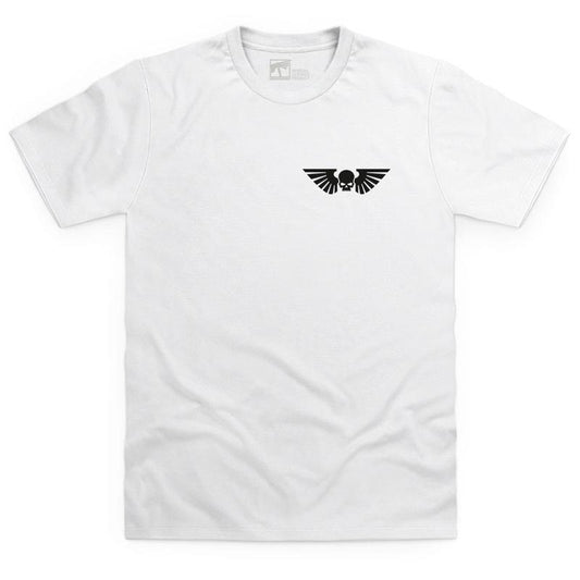 Astra Militarum Cadia Stands White Double Print T Shirt - WARHAMMER MERCH
