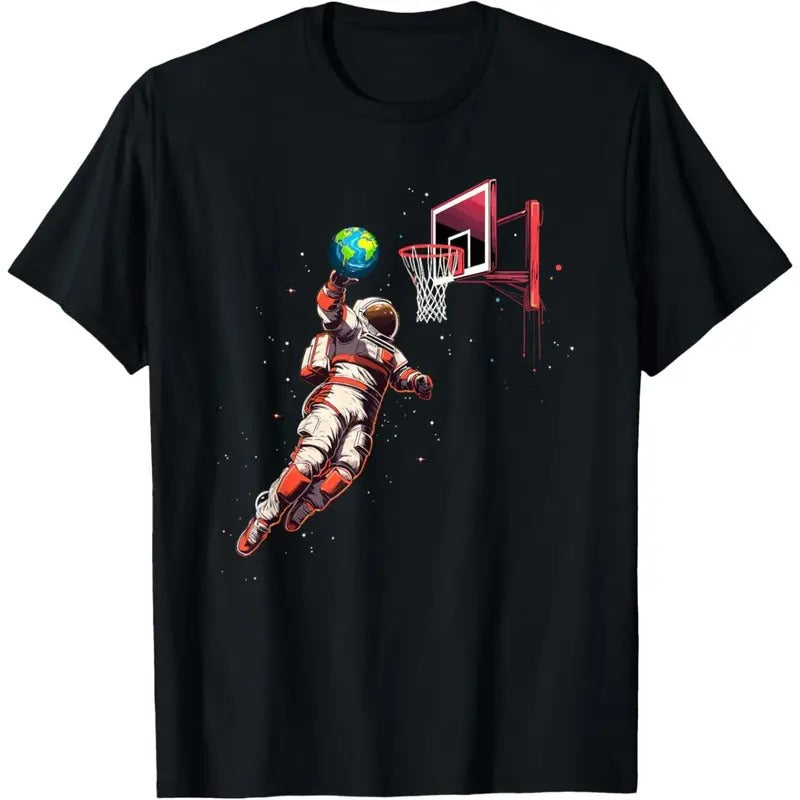 Astronaut Basketball Outer Space Gifts Men Kids Women Space T-Shirt made in usa Hoodie, Sweatshirt | DripVista.com