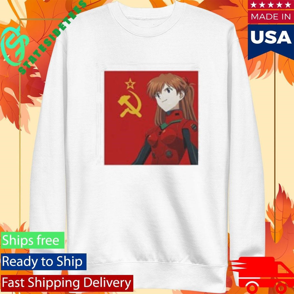 Asuka Langley Soryu Soviet Flag Shirt