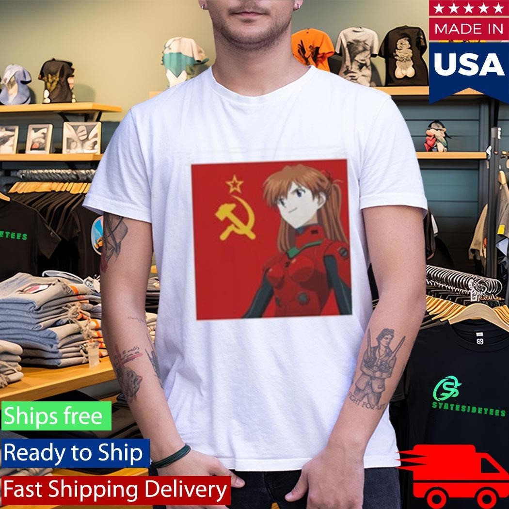 Asuka Langley Soryu Soviet Flag Shirt