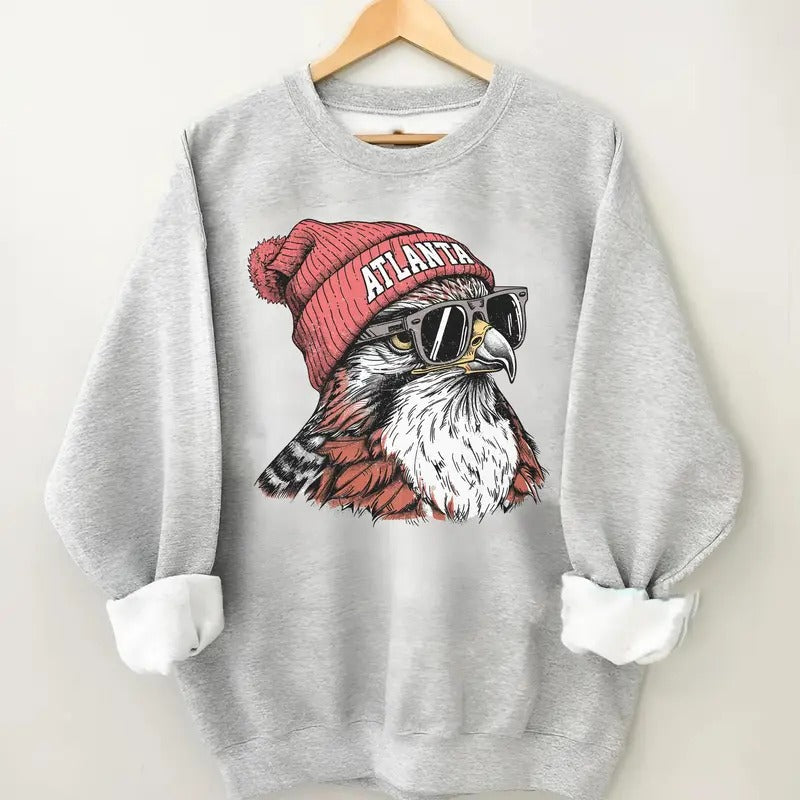 Atlanta Football Vintage Sweatshirt, Retro Atlanta Football Crewneck, Oversized Football Sweatshirt, Atlanta Football Fan Gift