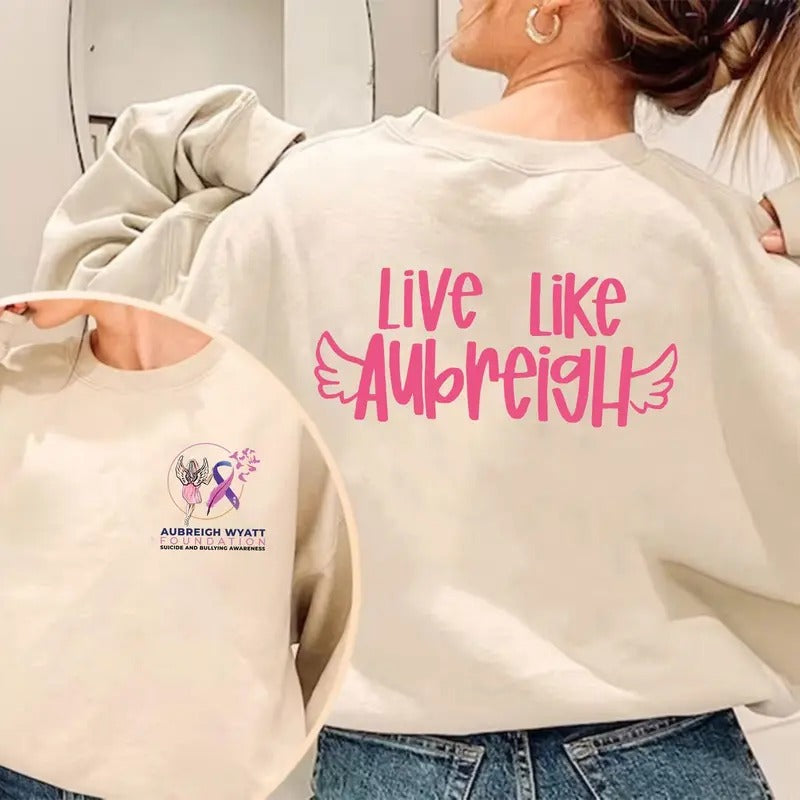 Aubregh Sweatshirt, Bullying Awareness Shirt, T-shirt, Sweatshirt, Gift For All Hoodie | DripVista.com