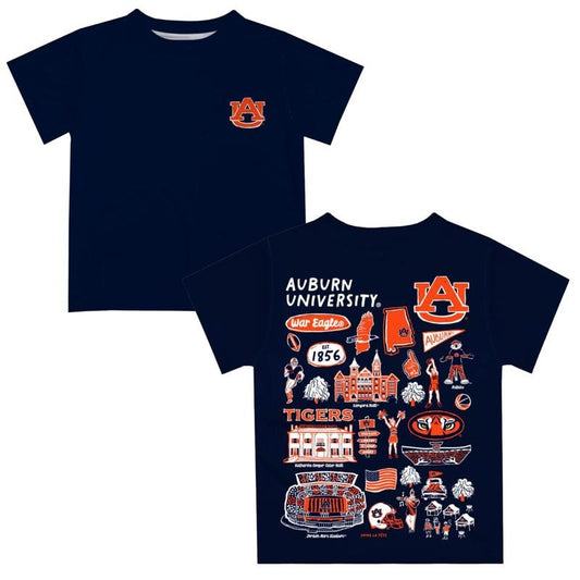 Auburn Tigers Impressions Artwork Relaxed Fit T-Shirt Sweatshirt Hoodie, Auburn Tigers Short Sleeve Tee Shirt