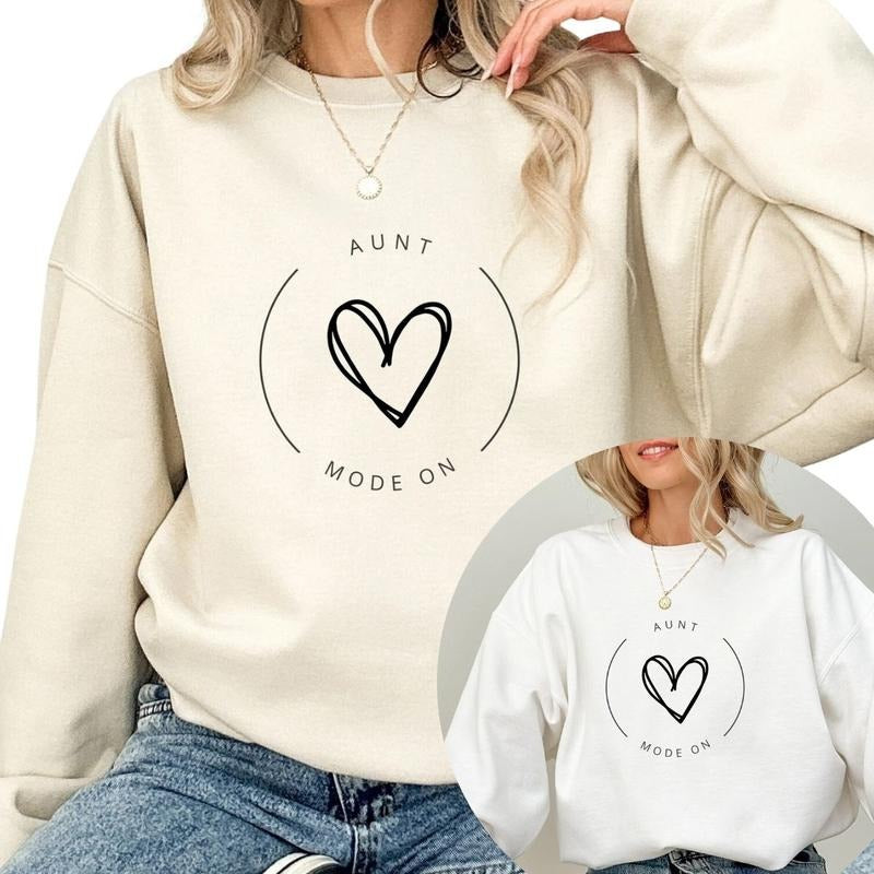 Aunt Sweatshirt, Gift for New Aunt, Aunt Announcement