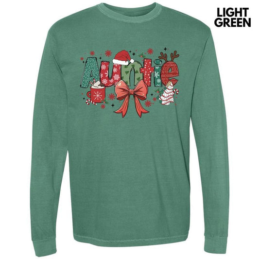 Auntie Jolly Theme Long Sleeve Comfort Colors T-Shirt 'NLB'