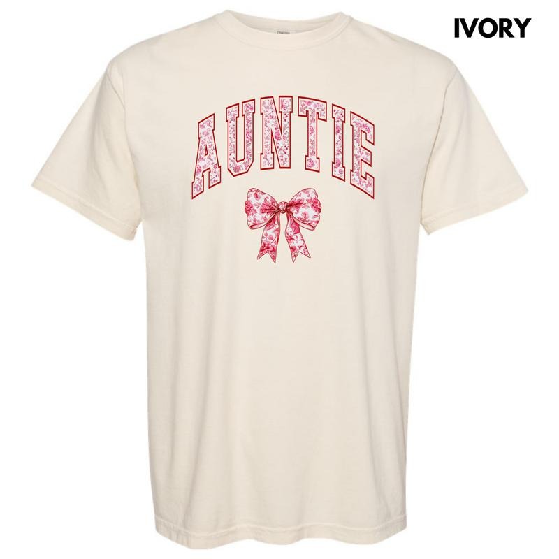 Auntie Red Ginger Jar Florals Comfort Colors T-Shirt 'NLB'