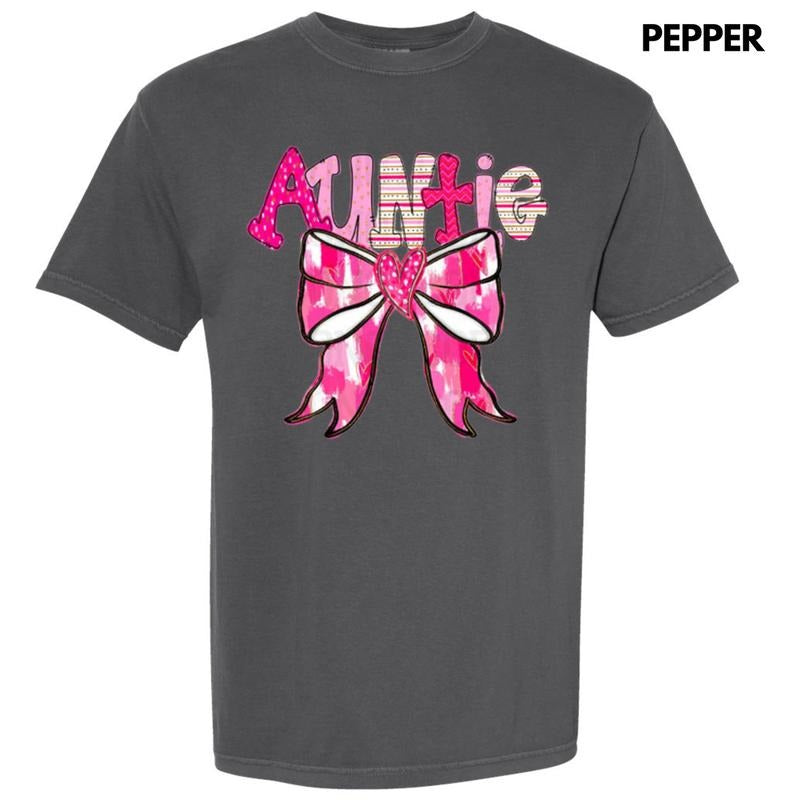 Auntie Valentine Coquette Comfort Colors T-Shirt Hoodie, Sweatshirt | DripVista.com