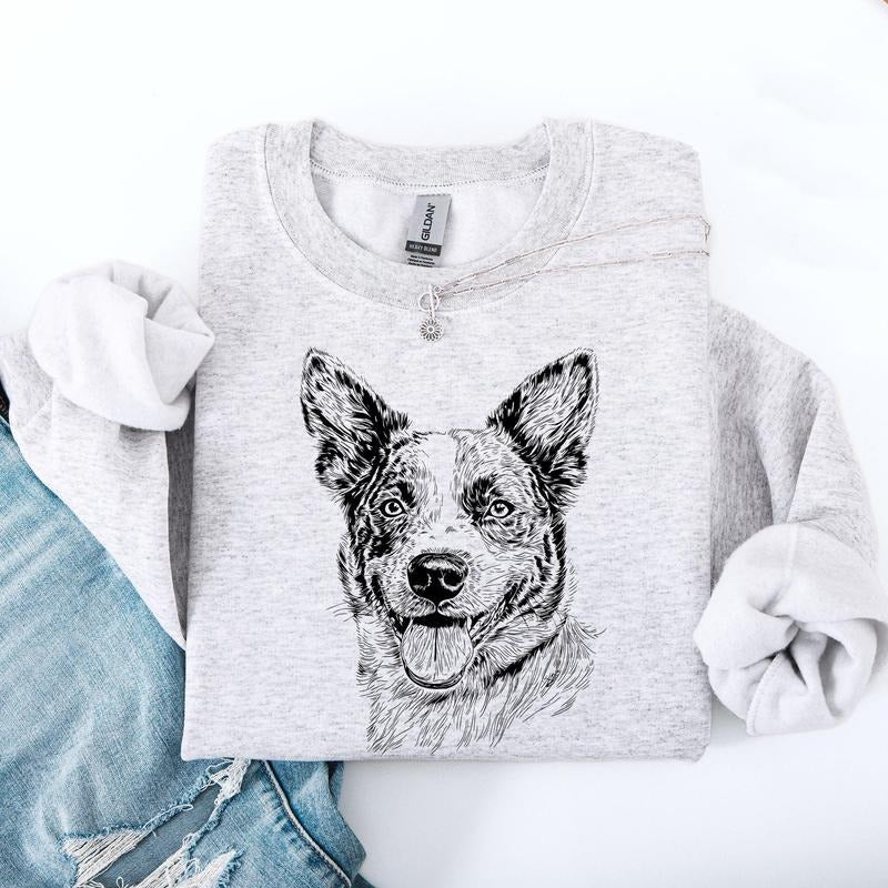 Australian Cattle, Blue Heeler, Pet, Dog Breed Sweatshirt, Crew Neck, Women's, Crewneck T-Shirts, Hoodie | DripVista.com