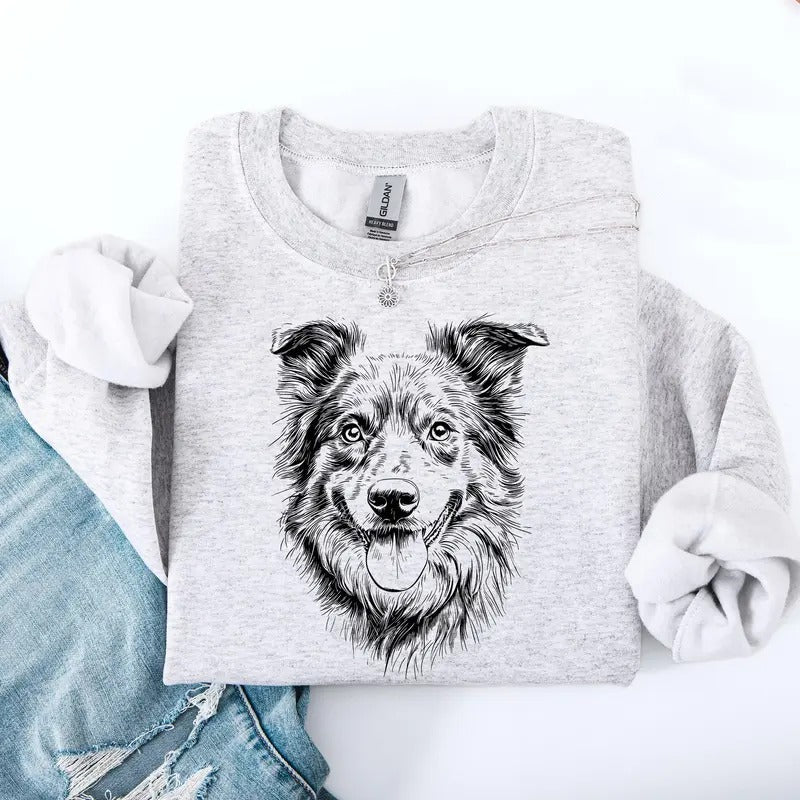 Australian Shepherd, Pet, Dog Breed Sweatshirt, Crew Neck, Women's, Crewneck T-Shirts, Hoodie | DripVista.com