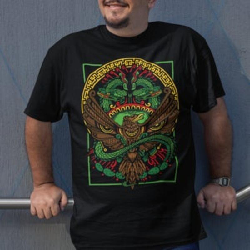 Authentic Mexican Eagle T-Shirt | Men's Mexican Pride Apparel | Artisan Gift for Him .made in usa Hoodie, Sweatshirt