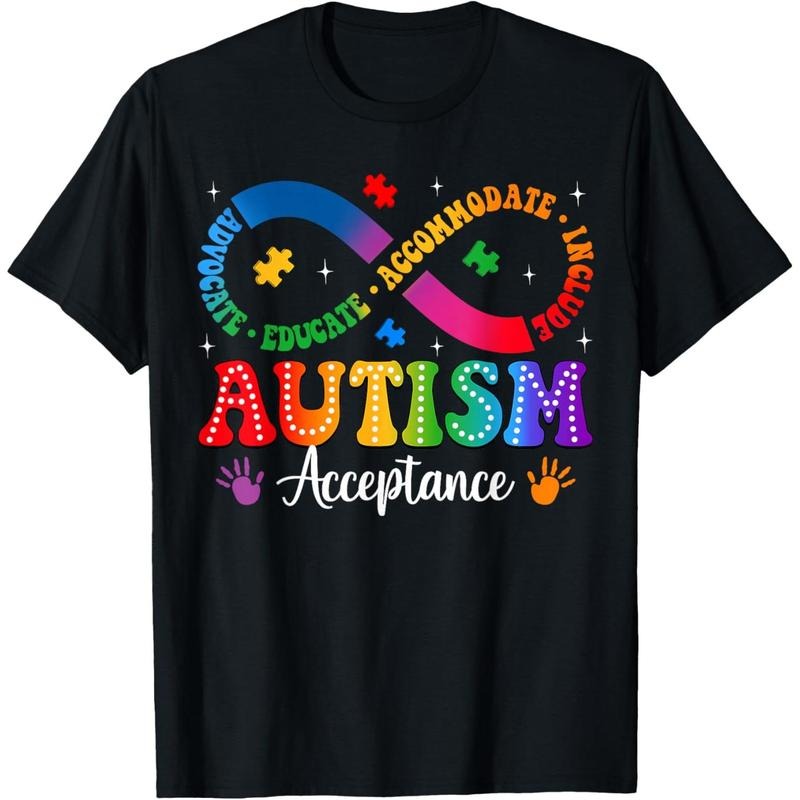 Autism Awareness Acceptance Shirt Infinity Symbol Men Women T-Shirt Hoodie, Sweatshirt | DripVista.com