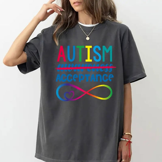 Autism Awareness Acceptance Shirt, In April We Wear Red Autism Acceptance Shirt, Light It Up Red Shirt, Autism Awareness Tee