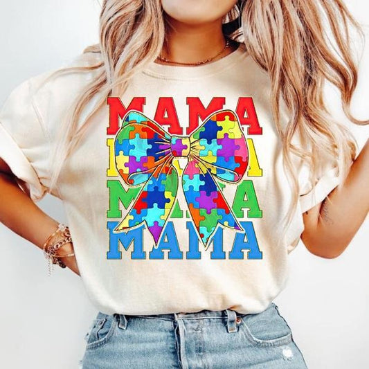 Autism Mama Coquette , Autism Bow , Retro Autism , Autism Mom , Autism Awareness , Special Education, Neurodiversity T-shirt