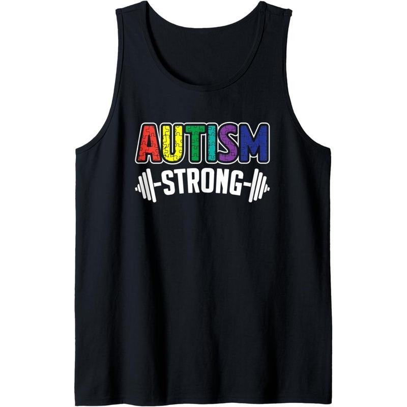 Autism Strong Autism Awareness Cause GIft Tank Top MADE IN USA T-Shirts, Hoodie, Sweatshirt | DripVista.com