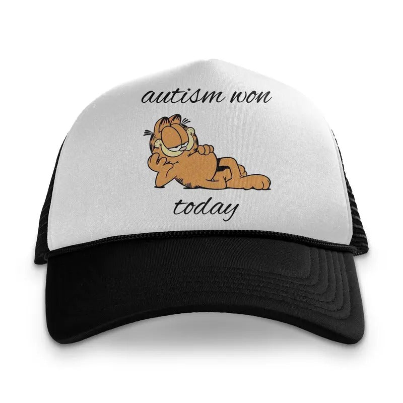 Autism Won Today Custom Printed Mesh Trucker Hat T-Shirts, Hoodie, Sweatshirt | DripVista.com