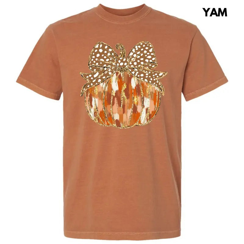 Autumn Brushstroke Pumpkin Comfort Colors T-Shirt 'NLB'