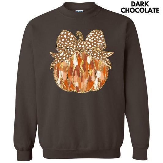Autumn Brushstroke Pumpkin Sweatshirt 'NLB'
