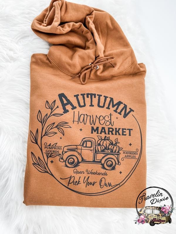 Autumn Harvest Market Cozy Carmel Shirt Hoodie, Sweatshirt | DripVista.com