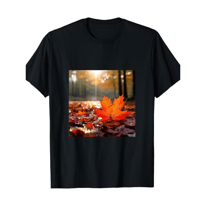 Autumn Leaf T-shirt -100% cotton Made in USA