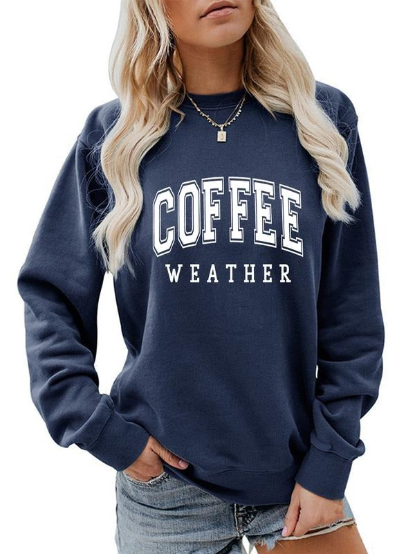Autumn Women'WB shield FOG Print Fleece Sweatshirt, Comfortable Round Neck Long Sleeve Top, Cozy Apparel for Fall Season...