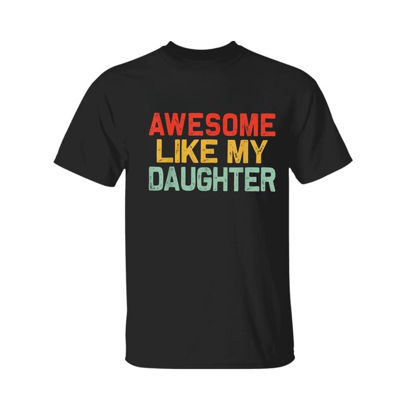 Awesome Like My Daughter Men Funny Fathers Day Dad T-Shirt, Graphic Tees, Regular Fit Graphic Sleeveless Crew Neck Top...