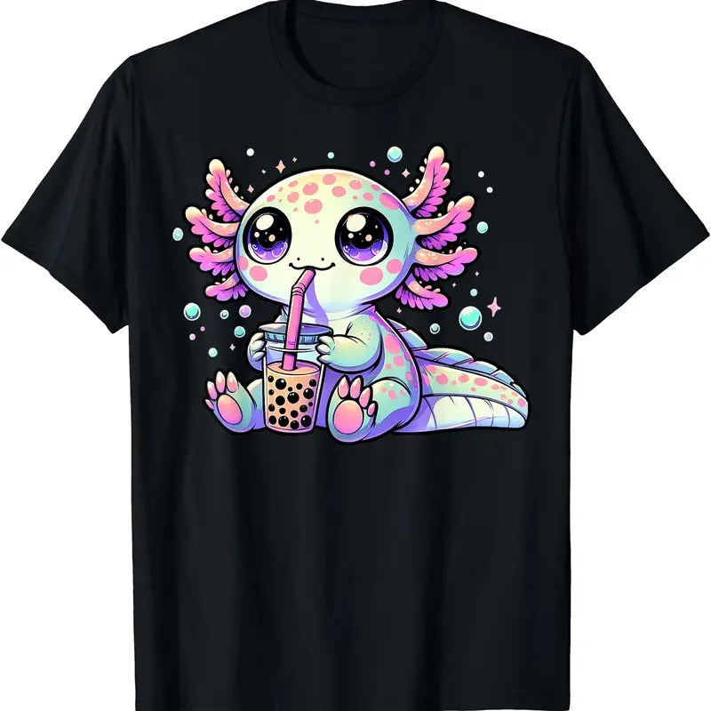 Axolotl Bubble Boba Tea Kawaii Anime Gifts Women, Men, TShirt Hoodie, Sweatshirt | DripVista.com
