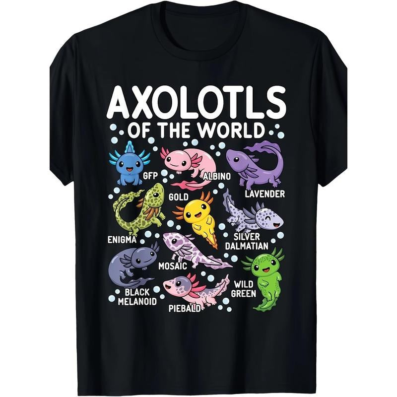 Axolotls Of The World Cute Kawaii Axolotl T-Shirt Made in USA Hoodie, Sweatshirt | DripVista.com
