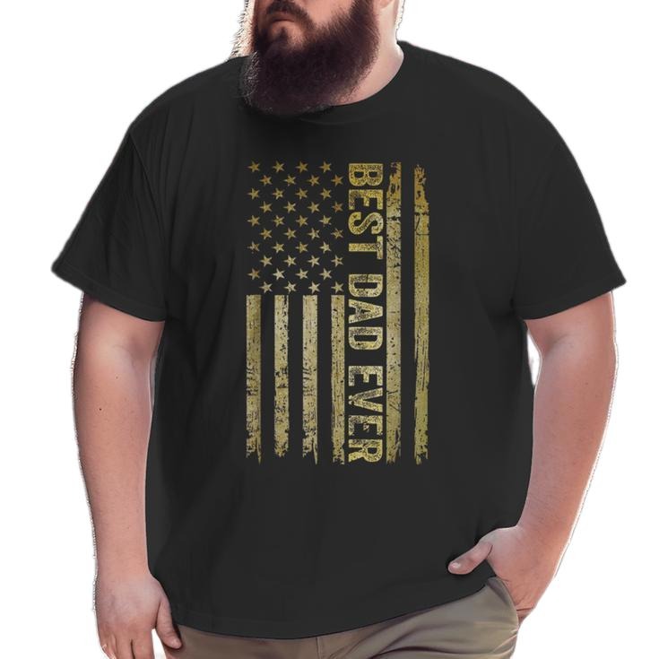 B*st Dad Ever Shirt, Father's Day Gift For Men, Us American Flag Fathers Day Tee, Daddy Men T Shirt, Unisex Short Sleeve...