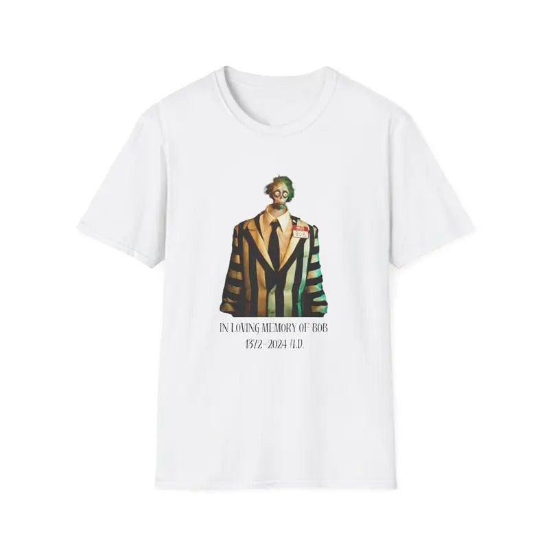 B0b Be3tleju1ce Shirt, T1m Burt0n Shirt, Shrunk3n Head Halloween, In Loving Memory Tee, Halloween Gift, Unisex Short Sleeve Tee Shirt, Casual Clothing