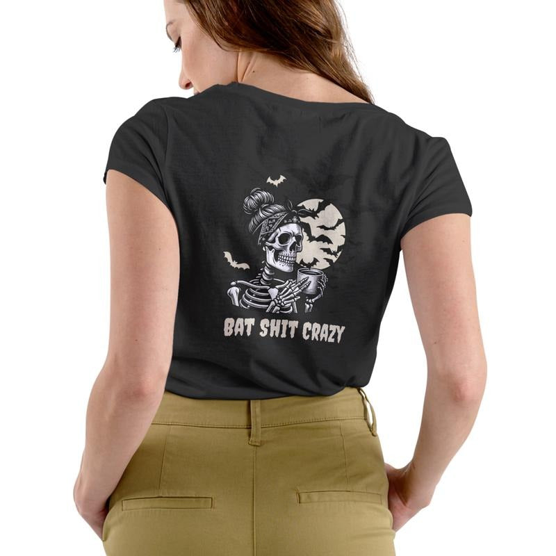 BAT CRAZY T Shirt, Unisex Cotton, Halloween graphic Tee