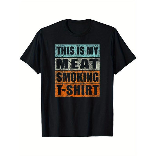 BBQ Smoker Themed Retro - Vintage My Meat Smoking T-Shirt made in usa