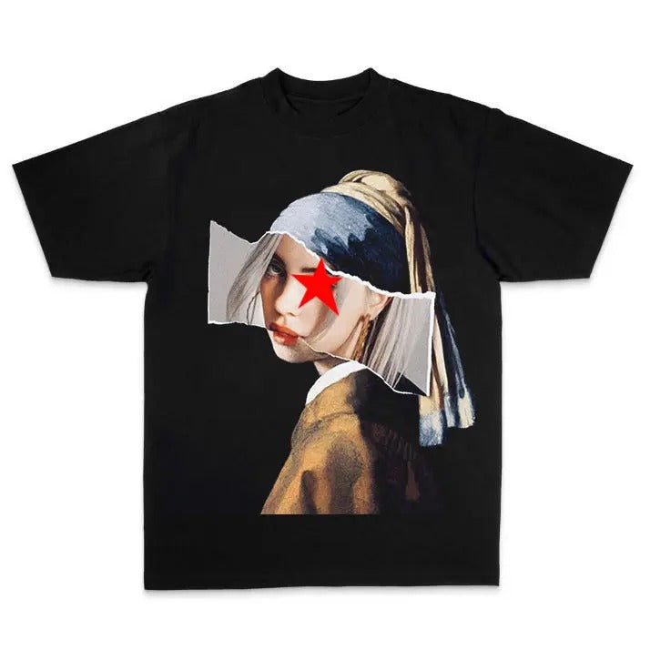 BBillieeee Eilishhh Photo "Girl with a Pearl Earring" Graphic T-Shirt, Rnb T-Shirt Hoodie, Sweatshirt | DripVista.com