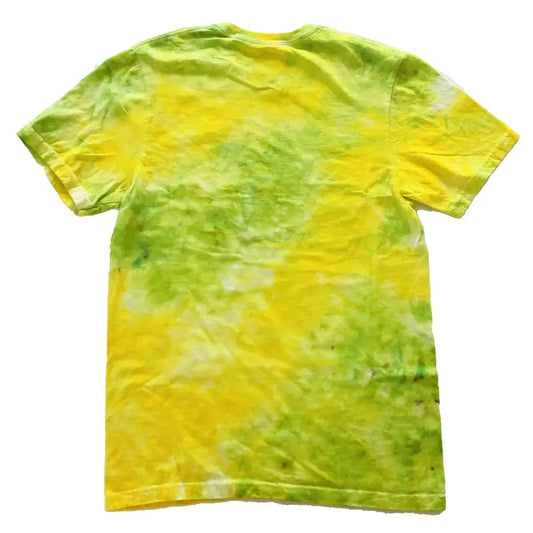 BEACHSIDE MARGARITA Yellow Green Hand Dyed Tie Dye T-Shirt Casual 100% Cotton True to Size Summer Casual Short Sleeve Crew Neck - Beach, Comfort women