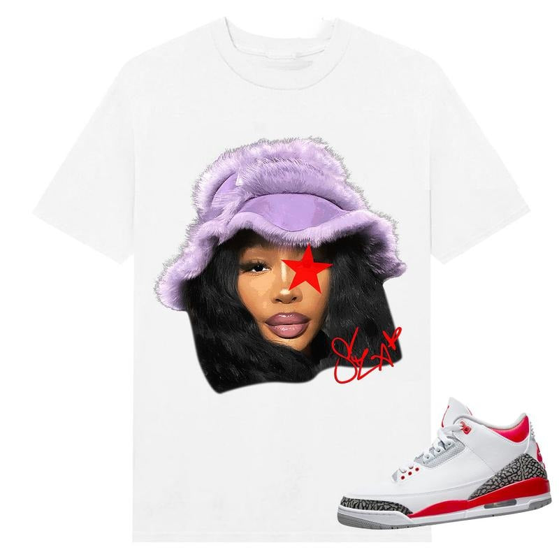 BIG FACE SZA Signture, Shirt to match Fire Red 3s Black, Shirt to matching Sneaker Hoodie, Sweatshirt | DripVista.com
