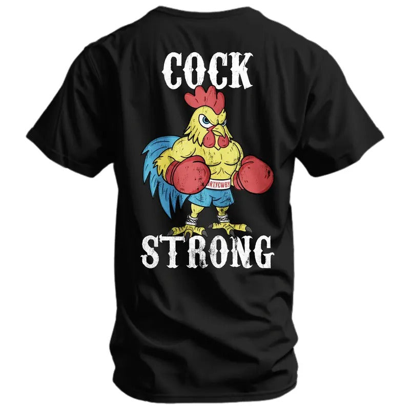 BOXING CHICKEN C*CK STRONG MEN'S T-SHIRT Hoodie, Sweatshirt | DripVista.com
