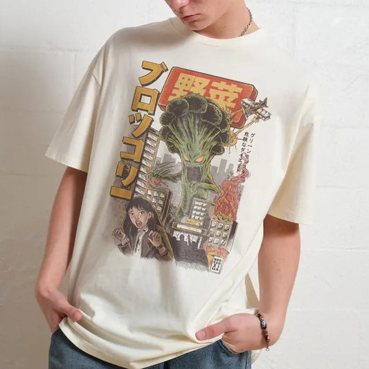 BROCCOZILLA T-SHIRT, Men Summer Fashion Cotton, Cotton Menswear, S to 3XL Soft Topstyle{n002}2