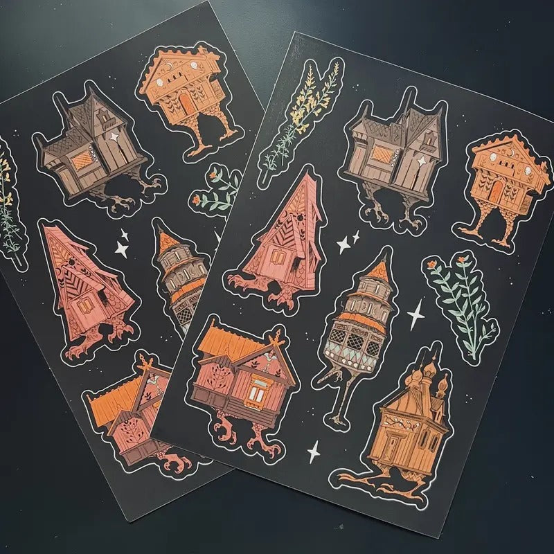 Baba Yaga House Sticker Sheet T-Shirts, Hoodie, Sweatshirt | DripVista.com