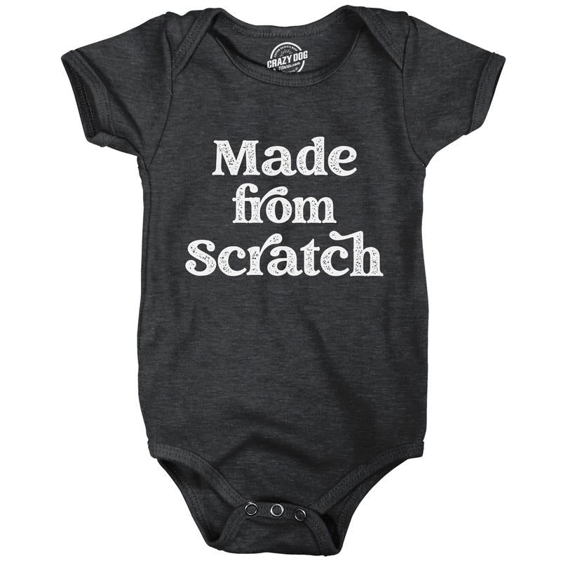 Baby Bodysuit Made From Scratch Funny Recipe Novelty Graphic Jumper For Infants Funny Baby Onesies Funny Sarcastic Onesie...