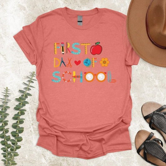 Back To School First Day of School T Shirt Sweater Hoodie, Happy First Day of School Shirt, Teacher Shirt, Teacher Life Shirt, 1st Day of School Shirt ,School Shirts