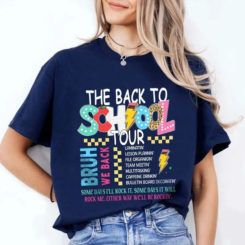 Back To School Petthouse The Back To School Tour Shirt, Bruh We Back Teacher Shirt, Back To School Gift, Teacher School Doodles Shirt, Gift for Her