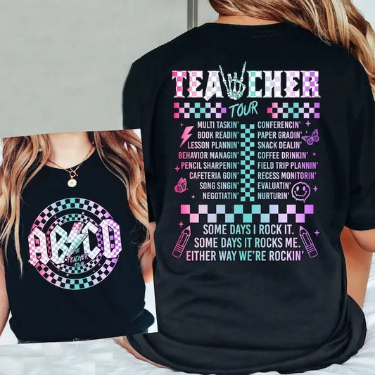 Back To School Retro Teacher Tour Shirt, ABCD Teacher Tour Shirt, End of Year Shirt, Teacher Gift, Back To School Shirt, gift for Teacher