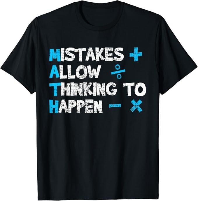 Back To School Shirts, Funny Math Shirts, Vintage Math Teacher Funny Saying Gift T-Shirt Cotton Fashion Casual Classic
