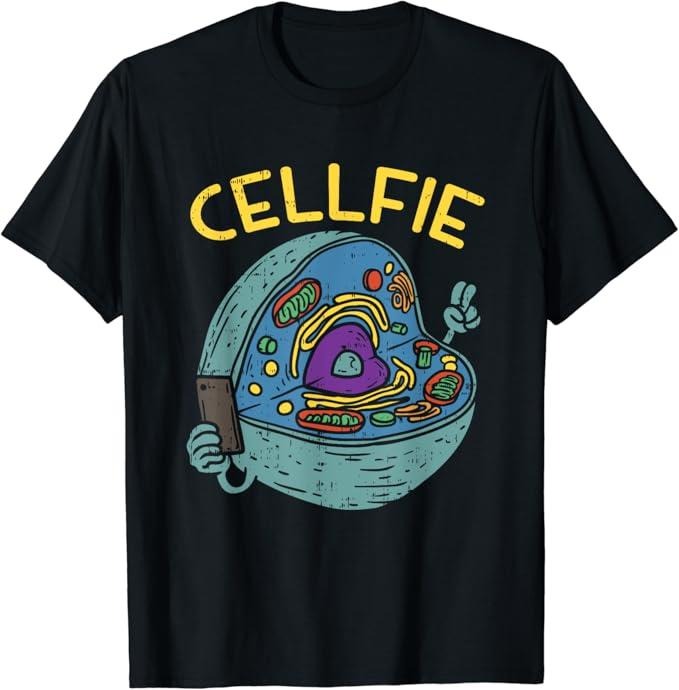 Back To School Shirts, Funny Teacher T-Shirt, Cell Fie Funny Science Biology Teacher T-Shirt Cotton Fashion Casual...
