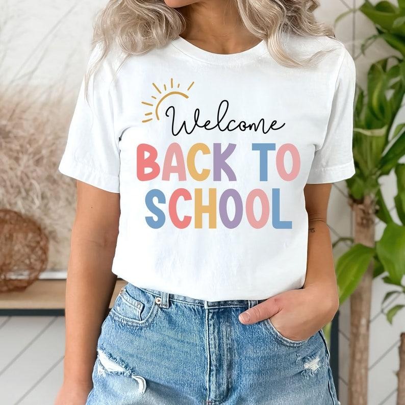 Back To School Teacher T Shirt Sweater Hoodie, Welcome Back To School T-Shirt, The Back To School Tour Shirt, Teacher Gift, Teacher Team Shirt Gift For Teacher Teacher Life