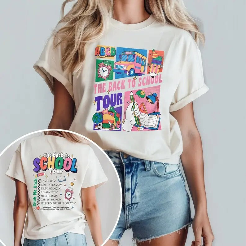 Back To School The Back To School Tour Shirt, Abcd Teacher Tour Shirt, First Day Of School Tee, Teacher Gift, Teacher T Shirt
