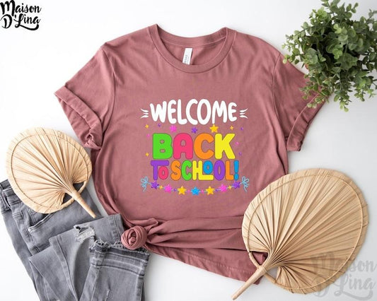 Back To School Welcome Back to School T Shirt Sweater Hoodie, Hello School Shirt, First Day Of School Tee, Gift For Student, Teacher Shirt, Kindergarten Tee