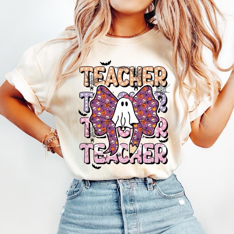 Back To School, Spooky Teacher Shirt, Gift for Teacher, Halloween Teacher Tee Hoodie, Sweatshirt | DripVista.com