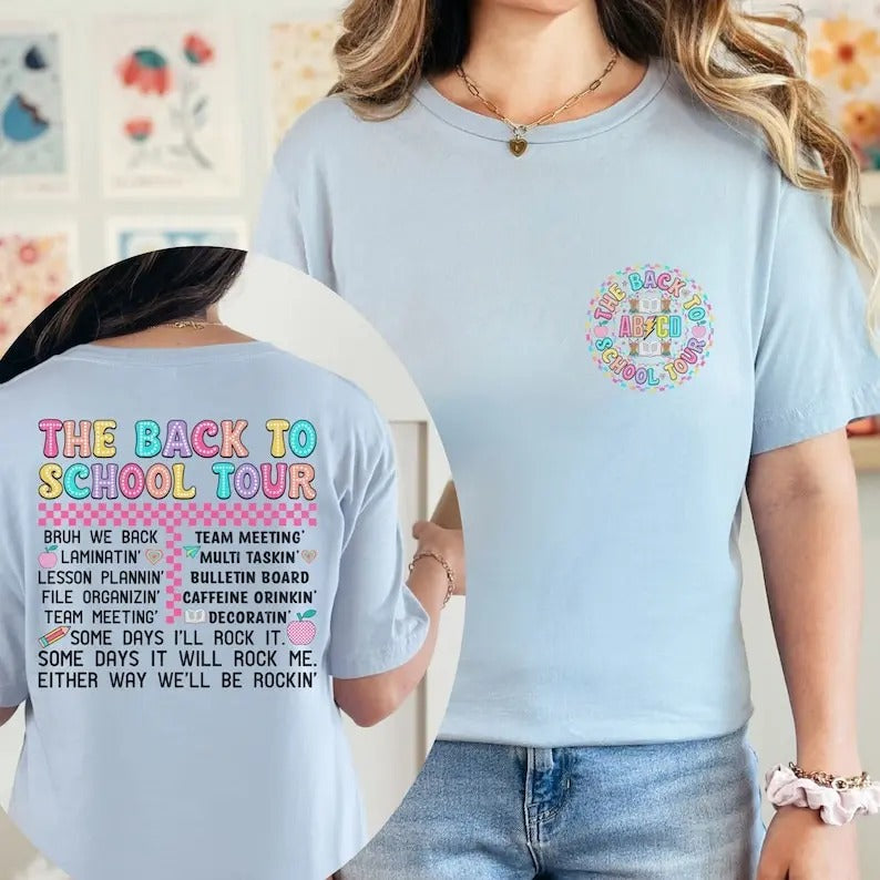 Back to School Teacher Tour Shirt, Teacher Tour Tee, Concert Tour Teacher Back to School Shirt, Elementary Middle School...